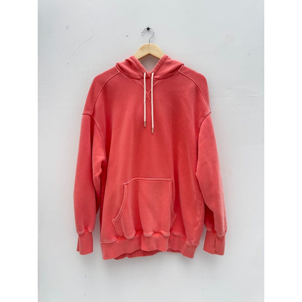 Offline by Aerie M Coral Oversized Boyfriend Hoodie Pullover Sweatshirt